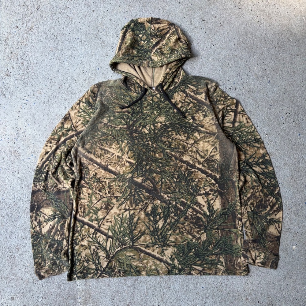 Camo Hoodie Pullover Long Sleeve Forest Pine Camouflage Hunting Sweatshirt